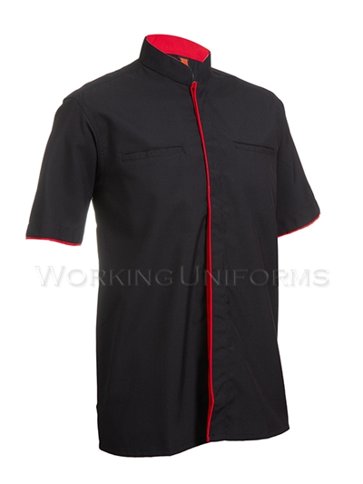 เสื้อรถแข่งสีดำ กุ๊นแดง***สินค้าสั่งตัด เสื้อรถแข่งสีดำ กุ๊นแดง***สินค้าสั่งตัด