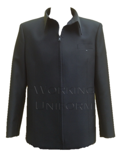เสื้อซาฟารีสูท สีดำ รูดซิปหน้า IN STOCK เสื้อซาฟารีสูท สีดำ รูดซิปหน้า IN STOCK