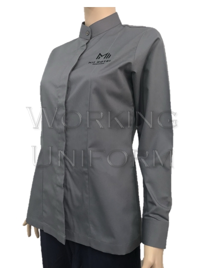 เสื้อคอจีนแขนยาว สีเทาเข้ม สาปซ่อน เสื้อคอจีนแขนยาว สีเทาเข้ม สาปซ่อน