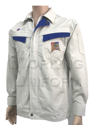 เสื้อช็อปแขนยาวสีครีม แต่งน้ำเงิน IN STOCK เสื้อช็อปแขนยาวสีครีม แต่งน้ำเงิน IN STOCK