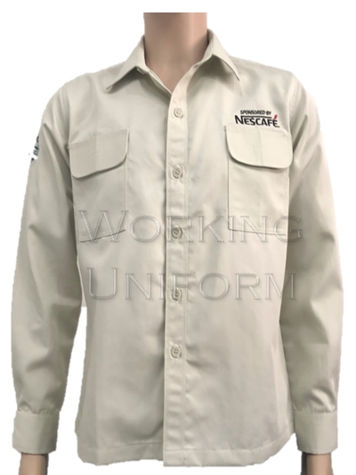 เสื้อแจ็คเก็ต เสื้อช็อปแขนยาวสีครีม IN STOCK เสื้อแจ็คเก็ต เสื้อช็อปแขนยาวสีครีม IN STOCK