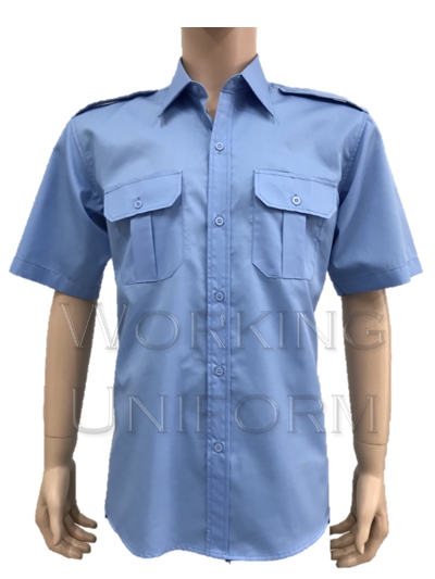 เสื้อยาม เสื้อรปภ เสื้อแท็กซี่ สีฟ้า IN STOCK เสื้อยาม เสื้อรปภ เสื้อแท็กซี่ สีฟ้า IN STOCK