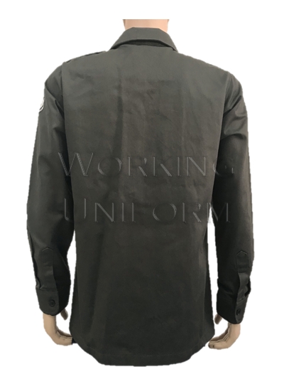 เสื้อพนักงานรักษาความปลอดภัย สีเขียวขึ้ม้า แขนยาว เสื้อพนักงานรักษาความปลอดภัย สีเขียวขึ้ม้า แขนยาว