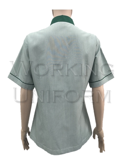 เสื้อม่บ้านคอจีน สีเขียวอ่อน แต่งเขียวเข้ม เสื้อม่บ้านคอจีน สีเขียวอ่อน แต่งเขียวเข้ม