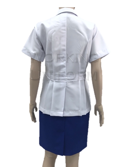 เสื้อกาวน์สั้น แขนสั้น ผู้หญิง สีขาว ผ้าลีวาย IN STOCK เสื้อกาวน์สั้น แขนสั้น ผู้หญิง สีขาว ผ้าลีวาย IN STOCK