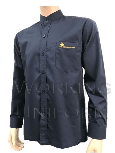 เสื้อคอจีนแขนยาว สีกรมท่า กระเป๋าปะ เสื้อคอจีนแขนยาว สีกรมท่า กระเป๋าปะ