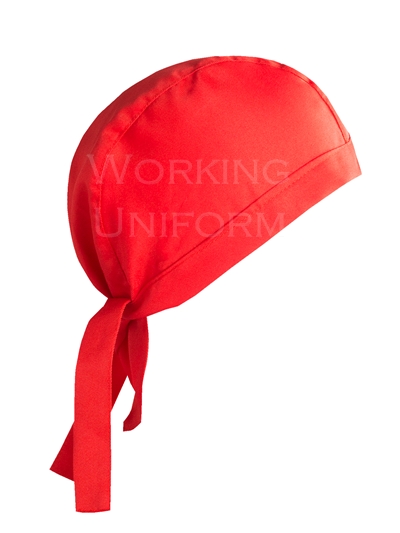 หมวกกุ๊กผูกเชือก สีแดง IN STOCK หมวกกุ๊กผูกเชือก สีแดง IN STOCK