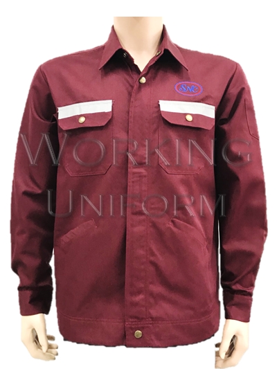 เสื้อช็อปแขนยาวสีเลือดหมู IN STOCK เสื้อช็อปแขนยาวสีเลือดหมู IN STOCK