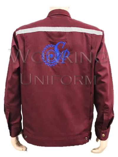 เสื้อช็อปแขนยาวสีเลือดหมู IN STOCK เสื้อช็อปแขนยาวสีเลือดหมู IN STOCK