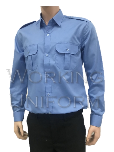 เสื้อรปภ เสื้อแท็กซี่ สีฟ้าแขนยาว IN STOCK เสื้อรปภ เสื้อแท็กซี่ สีฟ้าแขนยาว IN STOCK