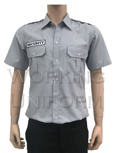 เสื้อรปภ แขนสั้น สีเทาอ่อน IN STOCK เสื้อรปภ แขนสั้น สีเทาอ่อน IN STOCK