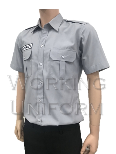 เสื้อรปภ แขนสั้น สีเทาอ่อน IN STOCK เสื้อรปภ แขนสั้น สีเทาอ่อน IN STOCK