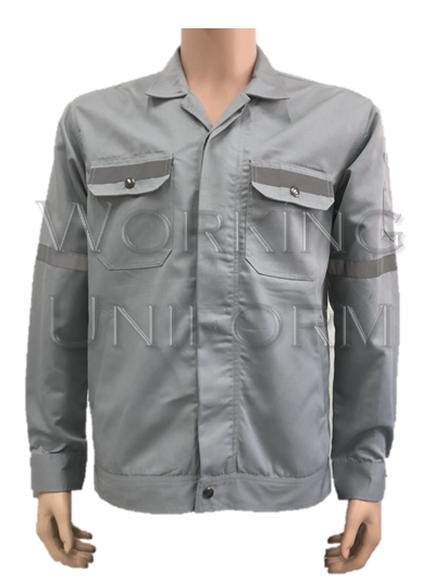 เสื้อช็อปสีเทา ติดสะท้อนแสงส้ม-เงิน IN STOCK ผ้าคอมทวิว เสื้อช็อปสีเทา ติดสะท้อนแสงส้ม-เงิน IN STOCK ผ้าคอมทวิว