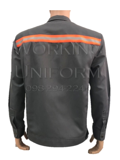 เสื้อช็อปแขนยาวสีเทาเข้ม กระเป๋ากล่อง IN STOCK เสื้อช็อปแขนยาวสีเทาเข้ม กระเป๋ากล่อง IN STOCK