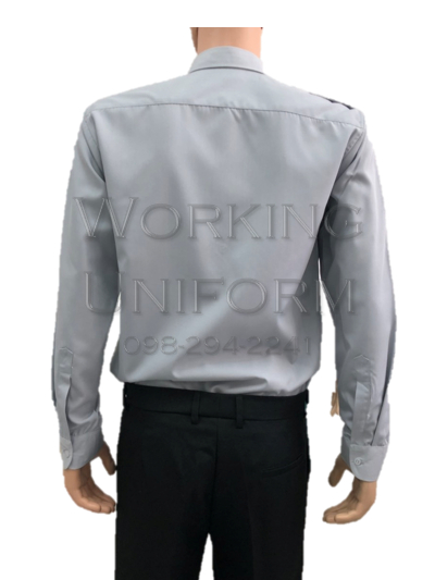 เสื้อรปภ เสื้อยามแขนยาว สีเทาอ่อน IN STOCK เสื้อรปภ เสื้อยามแขนยาว สีเทาอ่อน IN STOCK