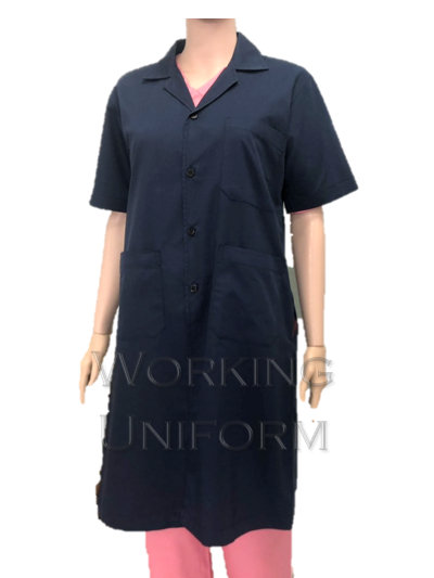 เสื้อกาวน์ยาว แขนสั้น สีกรมท่า IN STOCK เสื้อกาวน์ยาว แขนสั้น สีกรมท่า IN STOCK