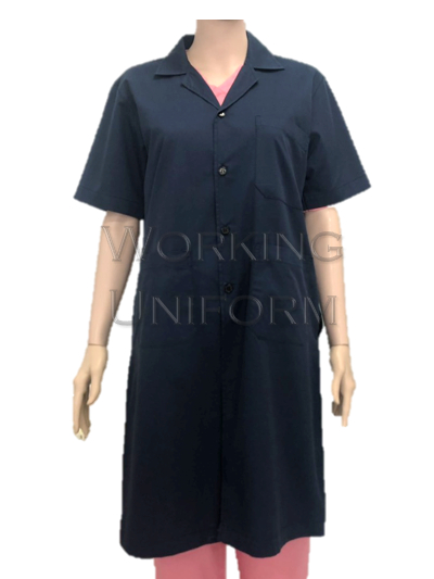 เสื้อกาวน์ยาว แขนสั้น สีกรมท่า IN STOCK เสื้อกาวน์ยาว แขนสั้น สีกรมท่า IN STOCK