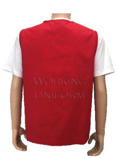 เสื้อกั๊กพนักงานทั่วไปสีแดง IN STOCK เสื้อกั๊กพนักงานทั่วไปสีแดง IN STOCK