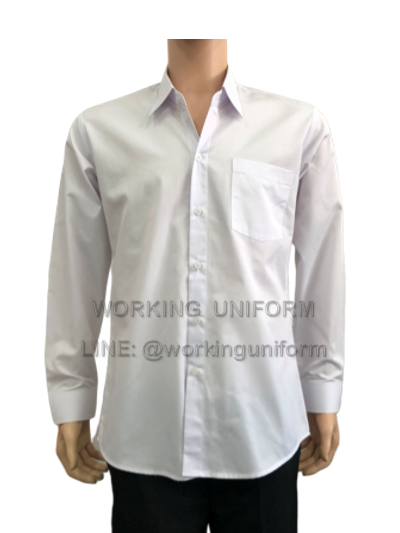 เสื้อเชิ้ตแขนยาวสีขาว ชาย IN STOCK เสื้อเชิ้ตแขนยาวสีขาว ชาย IN STOCK