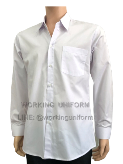 เสื้อเชิ้ตแขนยาวสีขาว ชาย IN STOCK เสื้อเชิ้ตแขนยาวสีขาว ชาย IN STOCK