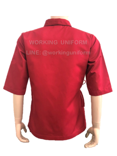 เสื้อกุ๊กญี่ปุ่น สีแดงกุ๊นดำ IN STOCK เสื้อกุ๊กญี่ปุ่น สีแดงกุ๊นดำ IN STOCK