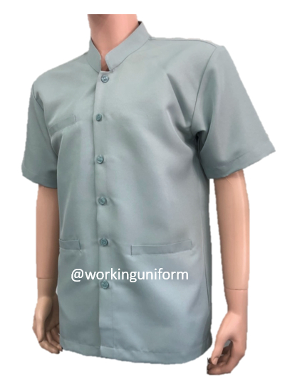 เสื้อพ่อบ้านคอจีน สีเขียวพาสเทล IN STOCK เสื้อพ่อบ้านคอจีน สีเขียวพาสเทล IN STOCK