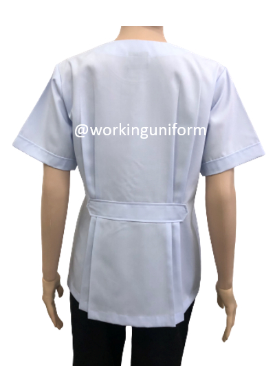 เสื้อกาวน์สั้น คอกลม สีขาว IN STOCK เสื้อกาวน์สั้น คอกลม สีขาว IN STOCK