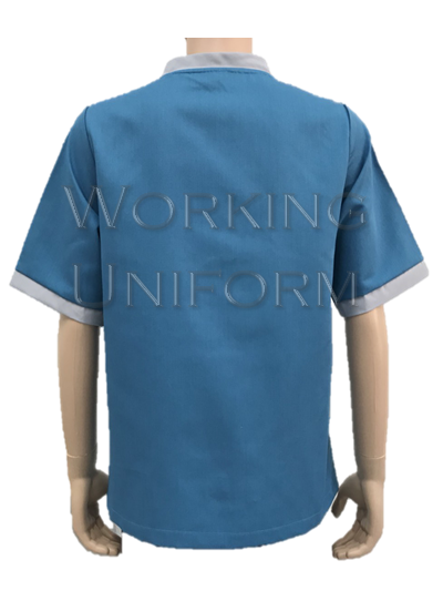 เสื้อพ่อบ้าน ชาย สีฟ้า กุ๊นเทา ผ้าโทเร IN STOCK เสื้อพ่อบ้าน ชาย สีฟ้า กุ๊นเทา ผ้าโทเร IN STOCK