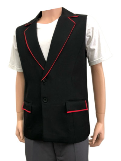 เสื้อกั๊ก สีดำ คลิปแดง IN STOCK