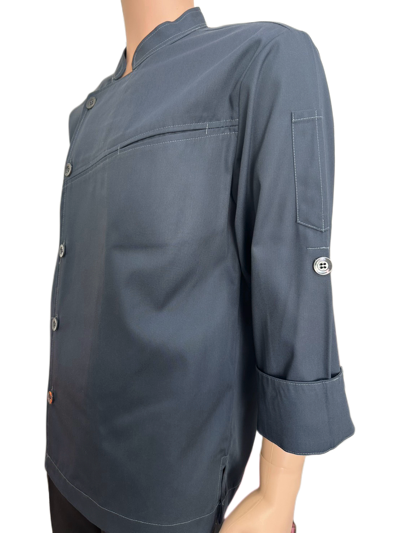 เสื้อกุ๊กเสื้อเชฟ แขนยาว สีเทาเข้ม IN STOCK