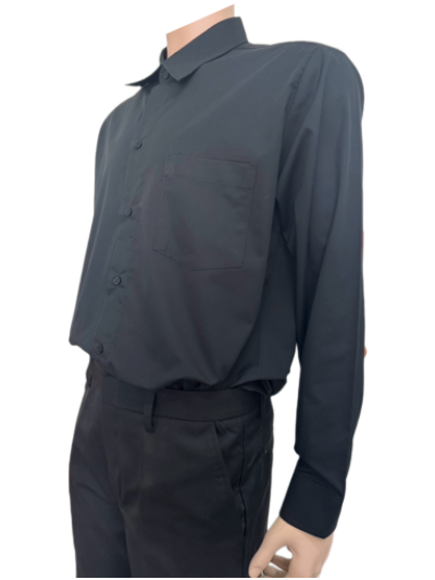 เสื้อเชิ้ตแขนยาวผู้ชาย สีเทาเข้ม IN STOCK