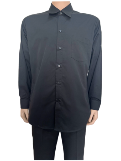 เสื้อเชิ้ตแขนยาวผู้ชาย สีเทาเข้ม IN STOCK