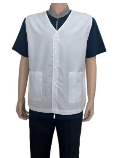 เสื้อกั๊กพนักงานทั่วไป สีขาว IN STOCK
