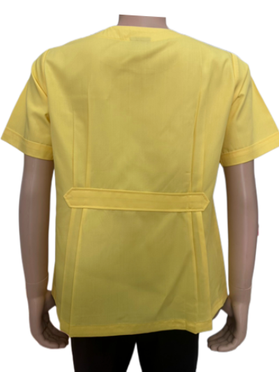 เสื้อกาวน์สั้น ชาย คอกลม สีเหลือง IN STOCK
