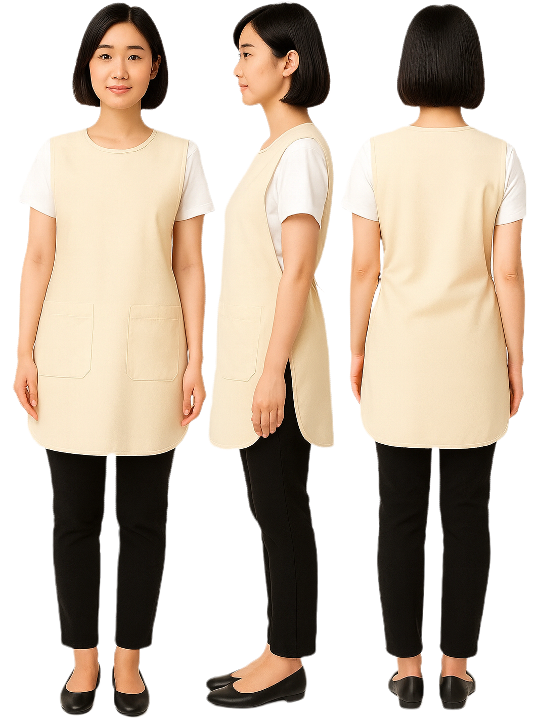 เอี๊ยมกันเปื้อนสีครีม กุ๊นครีม IN STOCK เอี๊ยมกันเปื้อนสีครีม กุ๊นครีม IN STOCK