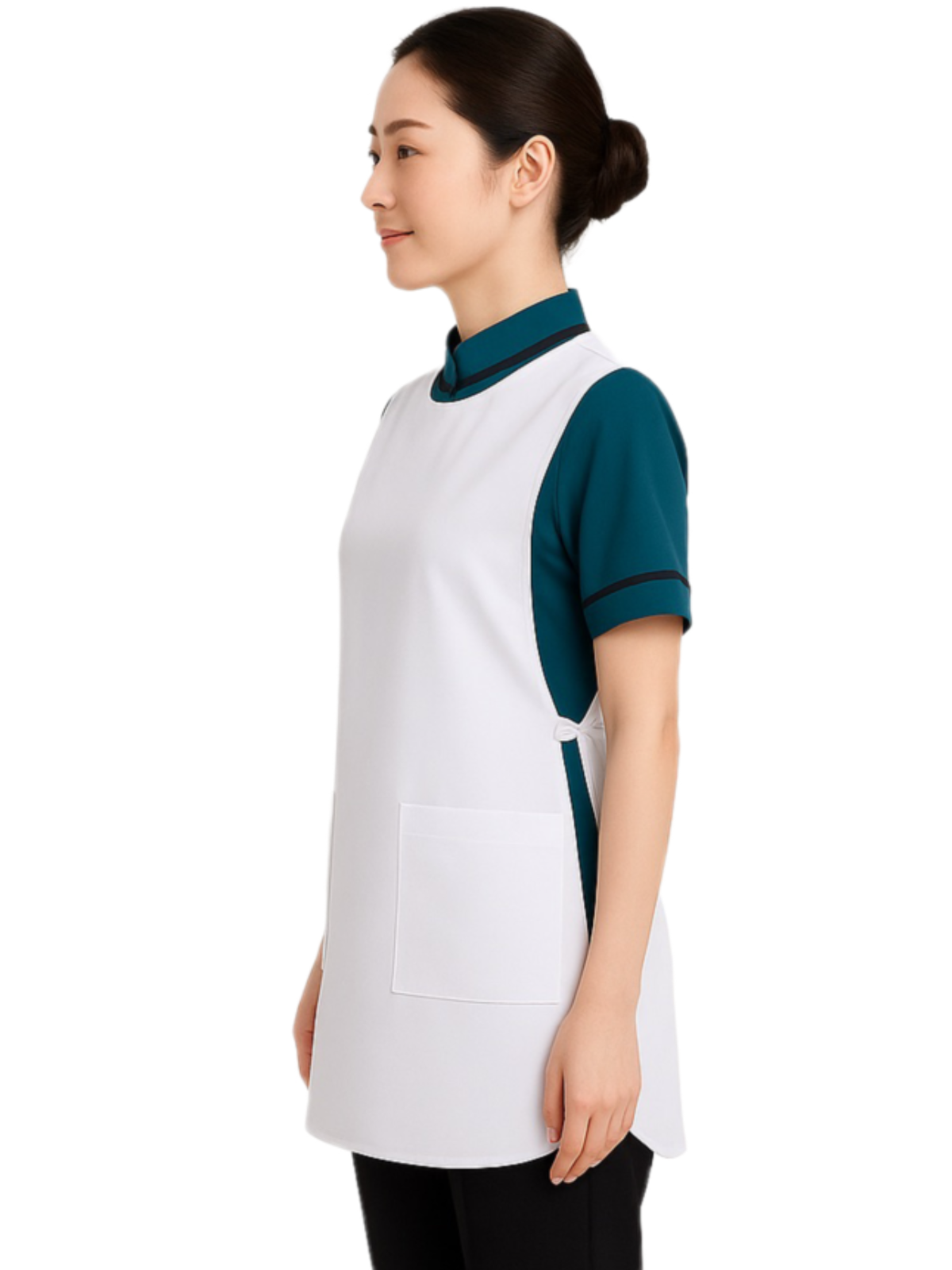 เอี๊ยมกันเปื้อนสีขาว กุ๊นขาว IN STOCK เอี๊ยมกันเปื้อนสีขาว กุ๊นขาว IN STOCK