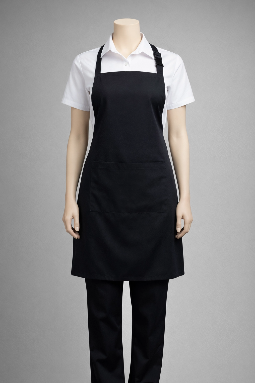 ผ้ากันเปื้อนเต็มตัว สีดำ มีตัวปรับสายคล้องคอ IN STOCK